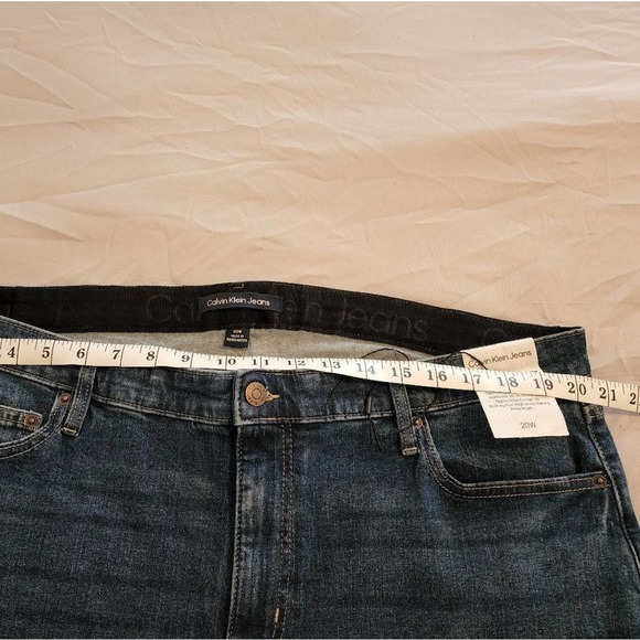 Calvin klein boho high rise wide leg cropped raw released hem jeans plus size 20 - Picture 6 of 13